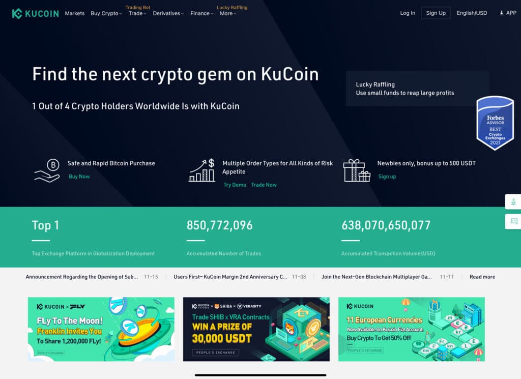 KuCoin Krypto Börse