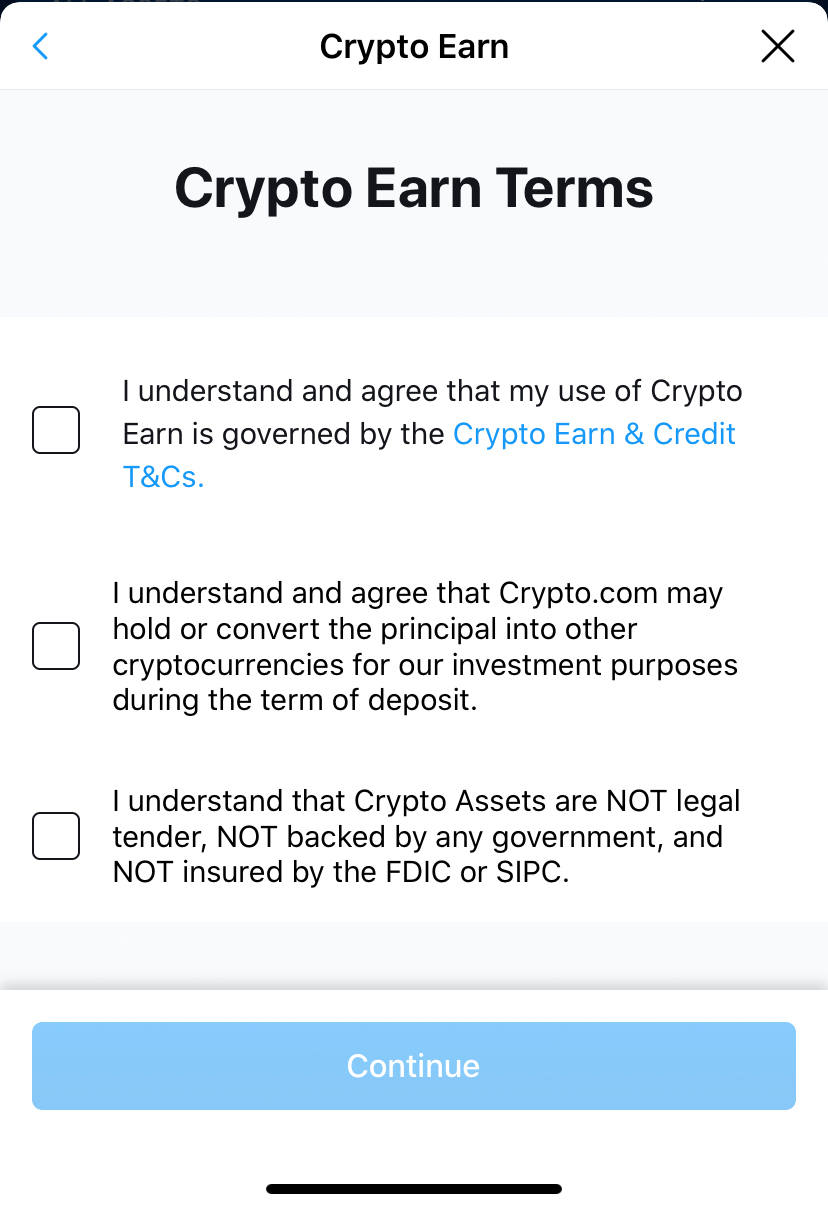 Crypto. Com earn bedingungen