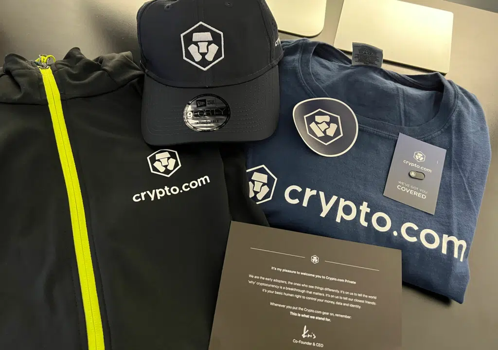 Crypto. Com exclusive merchandise welcome pack